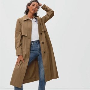 Everlane Long Mac Coat in Toasted Coconut XS